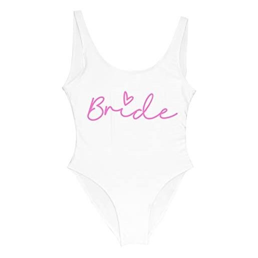 Mogsa cotclo costume intero da donna con stampa oro rosa team bride costume da bagno da donna squad costume da bagno da addio al nubilato beatchwear costume da bagno da sposa 2, l