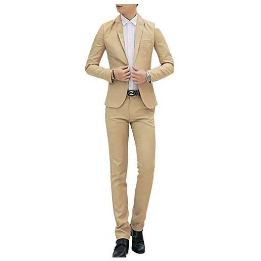GladiolusA abito completo uomo 2-pizze elegante blazer + pantaloni slim fit bianca m