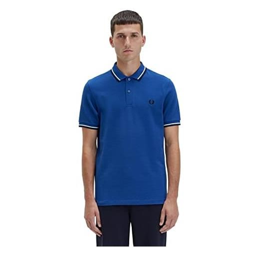 Fred Perry twin tipped shirt, polo, shaded cobalto, l