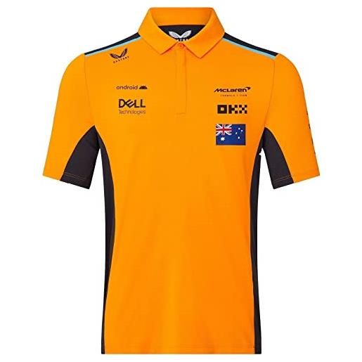 McLaren polo uomo 2023 oscar piastri team drivers f1, papaya, s