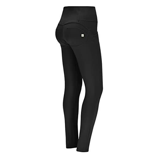 FREDDY - pantaloni push up wr. Up® a vita alta in tessuto sostenibile, nero, extra large