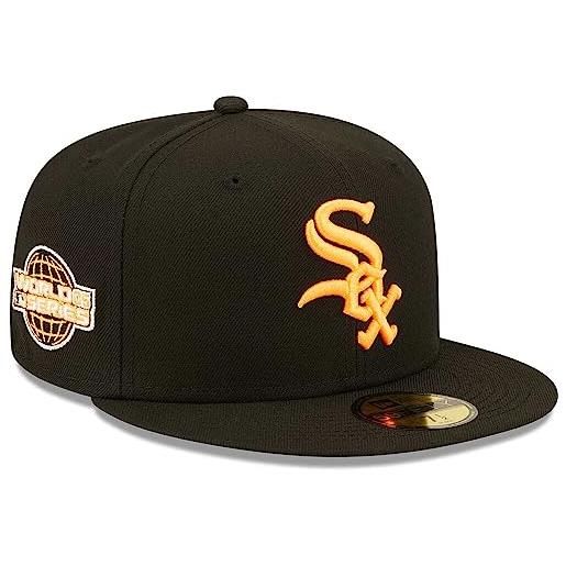 New Era cappellino 59fifty white sox mlbera berretto baseball cappello hiphop 7 5/8 (60,6 cm) - nero