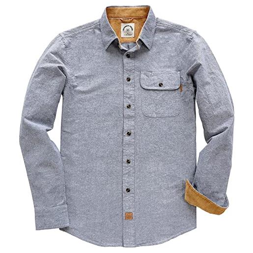 Dubinik® camicia flanella uomo quadri camice in flanella uomo regular fit casual cotone manica lunga bottoni shirt in pile