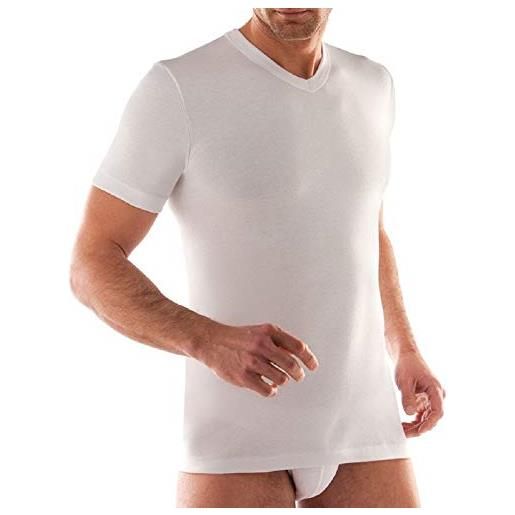 Liabel 3 t-shirt maglia intima uomo scollo a v lana/cotone m/m art. 5321/53 (tg. 4)