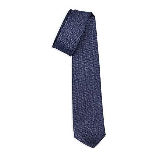 ESCLUSIVO ITALIANO - cravatta uomo sette pieghe in seta azzurro motivo torino