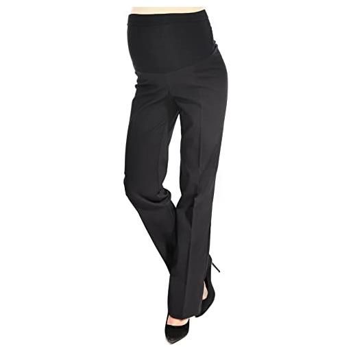 MijaCulture pantaloni premaman classici ed eleganti, formal smart 1011a (3xl, nero/interno gamba 85cm)