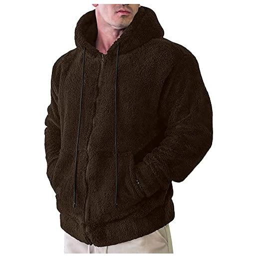 sujinxiu mens fuzzy sherpa fleece hoodies fluffy flanal jacket pelliccia warm cardigan faux peluche teddy cappotti pullover