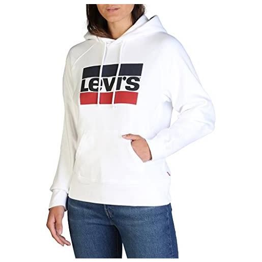 Levi's graphic sport sweatshirt felpa con cappuccio donna, marshmallow, xxs