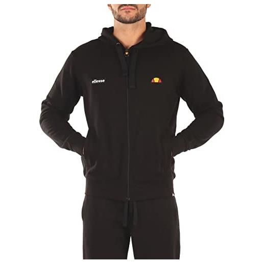 Ellesse sweatshirt, felpa uomo con zip e cappuccio ehm252w22 (l, nero)