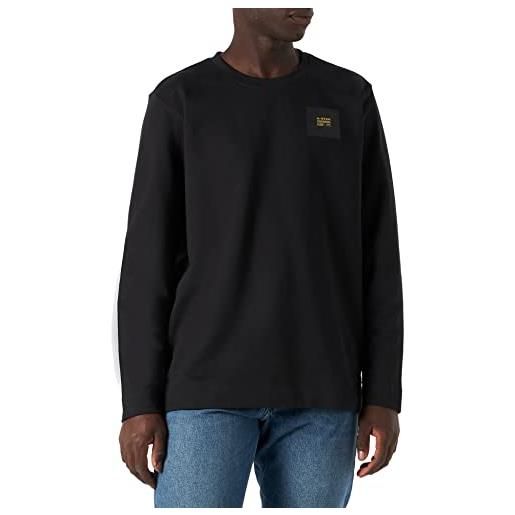 G-STAR RAW men's lightweight sweater label , nero (caviar d22397-d136-d301), l