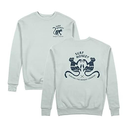 Surf Monkey dressed in music play with me - felpa classica con collo tondo e stampa Surf Monkey®, blu, l