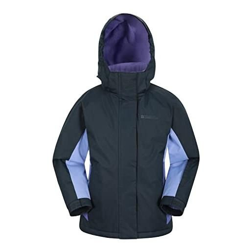 Mountain Warehouse honey - giacca da sci bambino - giacca resistente alla neve, polsini regolabili, rivestimento in pile, invernale colore bacca 5-6 anni