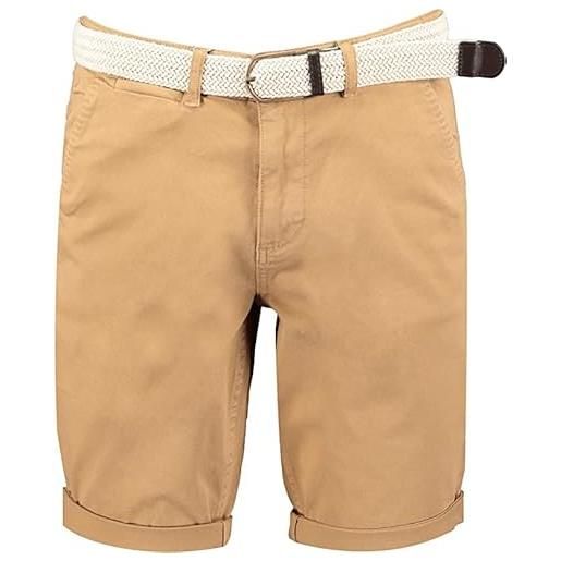 GEO NORWAY / geographical norway spiaggia men - pantaloncini/bermuda chino uomo - pantaloni in cotone abbigliamento maschio/uomo per l'estate - pantaloncini e bermuda, beige, l