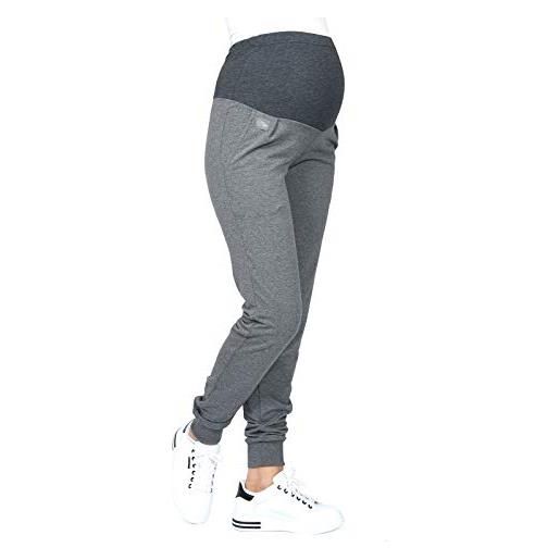 MijaCulture casual m003 - pantaloni da gravidanza con pannello pancia, grafite, l