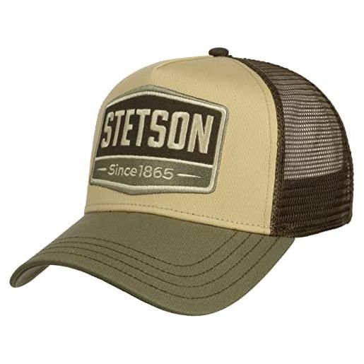Stetson highway trucker cappellino da baseball, da uomo/donna, in cotone, oliva, taglia unica