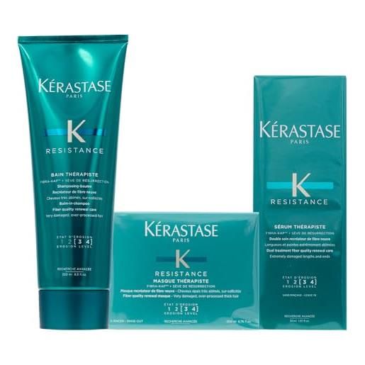 KERASTASE kérastase resistance therapiste shampoo 250ml, masque 200ml e siero 30ml trio
