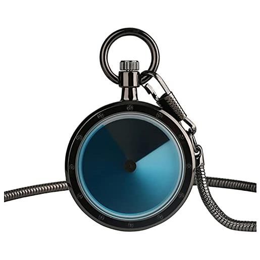 JTWMY steampunk moderno minimalista design creativo giradischi orologio da tasca al quarzo catena orologio regali-12