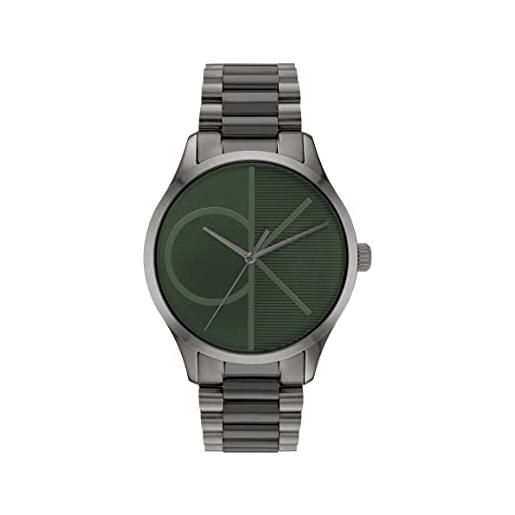 Calvin Klein orologio analogico al quarzo unisex con cinturino in acciaio inossidabile grigio - 25200164