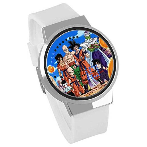 Haonb orologi uomo, orologio da polso dragon ball touch orologio da polso impermeabile luminoso orologio elettronico regalo personalizzato creativo leucorrea cornice d'argento