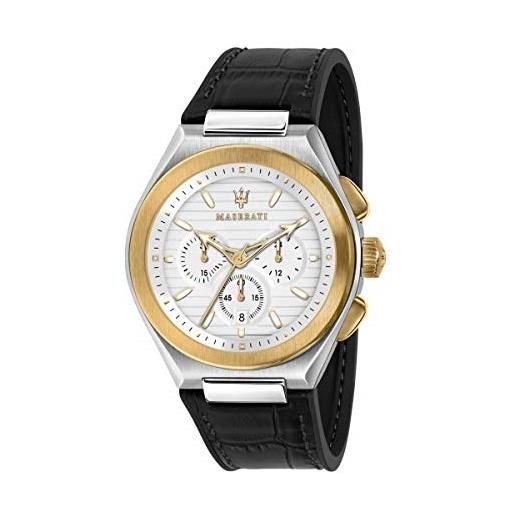Maserati orologio da uomo, collezione triconic, al quarzo, cronografo - r8871639004