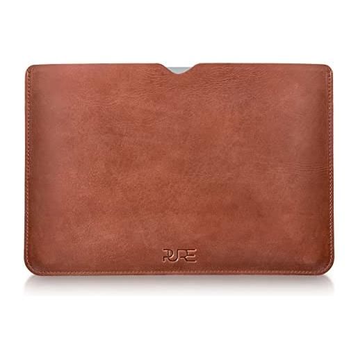 PURE Leather Studio custodia in pelle avior per mac. Book air e mac. Book pro 13 pollici - custodie di protezione per pc portatile borsa i cover laptop sleeve m1 m2