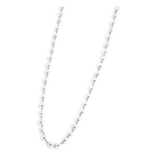 MARLU' collana acciaio pvd oro rosa perle 4.30 mm di marlù, 2ca0033r-w
