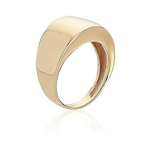 Artlinea, anello a fascia in oro giallo lucido 18 carati, gioiello realizzato interamente in oro 750 con esclusiva lavorazione lucida, misura 17, made in italy