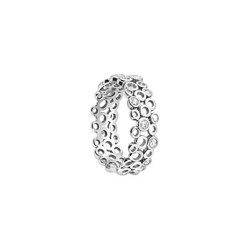 Sofia Milani - anello da donna in argento 925 - con pietra zircone - design ad ornamento cerchio - 10086-18.5 (18.5)