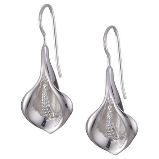 Vinani obss - orecchini pendenti in argento sterling 925 con fiore calla, argento, senza gemme né perle
