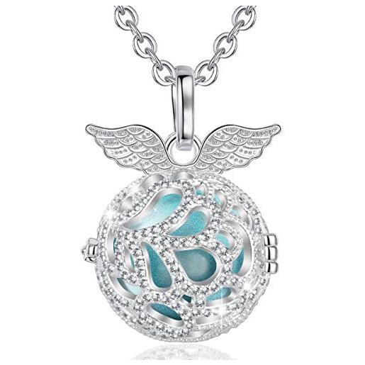 AEONSLOVE collana angeli gravidanza, ciondolo chiama angeli collana degli angeli gravidanza bola messicana maternita per neo mamma donna in gravidanza