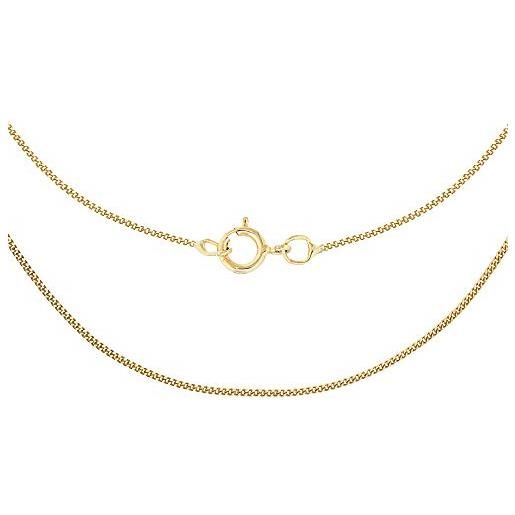 Carissima gold collana da donna in oro bianco 9ct (375) - catena a maglie taglio diamantato - 41cm