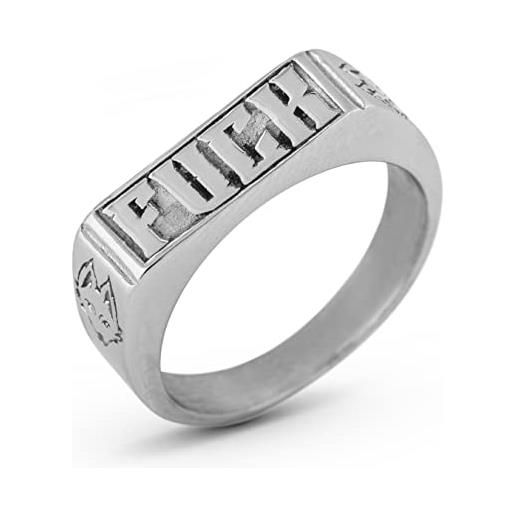 Akitsune fuck statement anello | argento designer impilabile anello degli uomini dell'acciaio inossidabile delle donne degli stati uniti - us 6