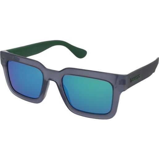 Havaianas vicente kb7/z9 | occhiali da sole graduati o non graduati | unisex | plastica | quadrati | grigio, trasparente | adrialenti