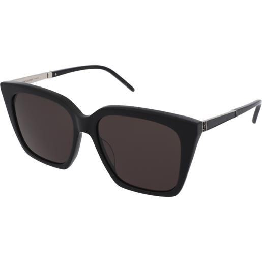 Saint Laurent sl m100 001 | occhiali da sole graduati o non graduati | plastica | quadrati | nero | adrialenti