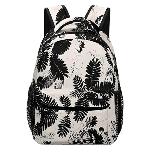 LafalPer zaino casual donna moda borsa scuola ragazza carina leggero zainetti per bambini asilo elementare foglie nere