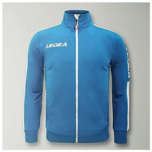 Legea m1141, giacca california full zip, unisex - adulto, azzurro/bianco, s