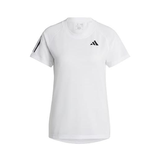 adidas maglietta da donna (manica corta) club tee, bianco, hs1449, 2xs