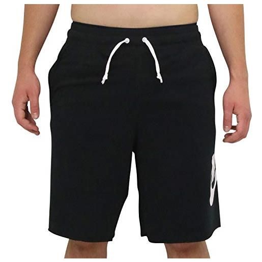 Nike sportswear, pantaloncini uomo, nero (black/black/white/white), s