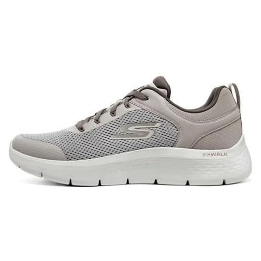 Skechers go walk flex indipendente, sneaker uomo, tessuto sintetico bianco e blu navy, 48.5 eu