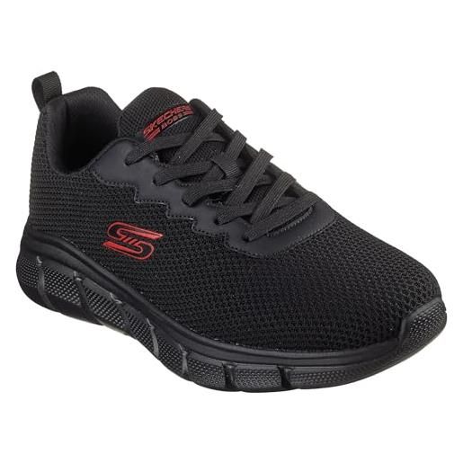 Skechers bobs b flex chill edge, sneaker uomo, maglia nera, 41 eu