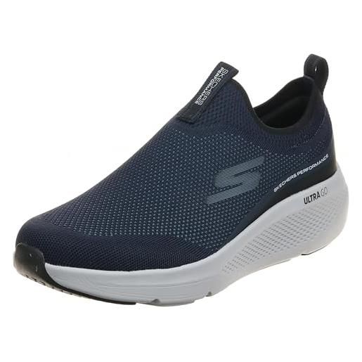 Skechers go run elevate, sneaker uomo, tessuto sintetico blu navy, 48.5 eu