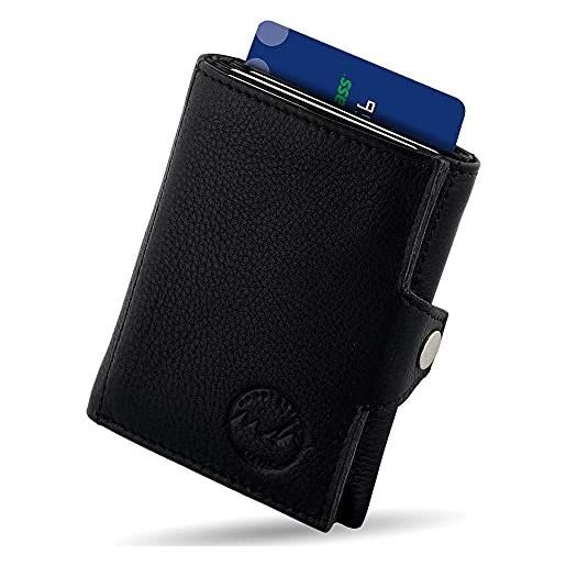 Manufaktur Nikita® mini wallet | portafoglio protetto da rfid in vera pelle | portafoglio per uomini e donne | in una bella confezione regalo