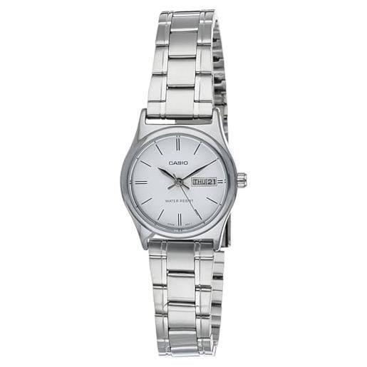 Casio ltp-v006d-7b2 women's standard stainless steel white dial day date watch