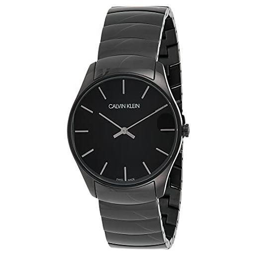 Calvin Klein orologio analogico-digitale quarzo unisex adulto con cinturino in acciaio inox k4d21441