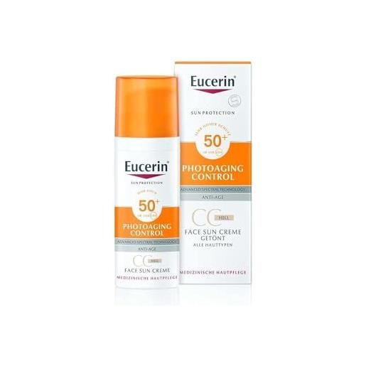 Eucerin sun cc crema solare colorata naturale fp 50+ protezione viso 50 ml