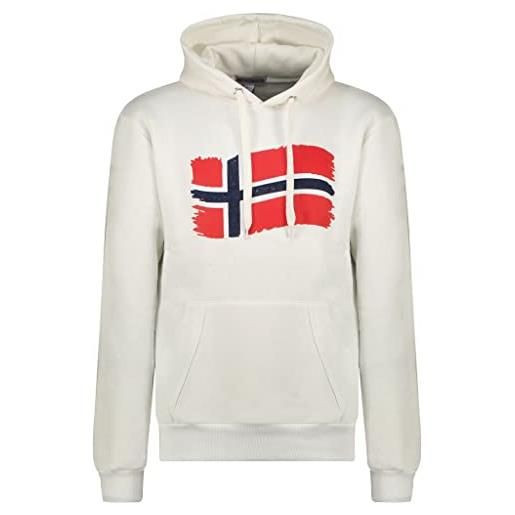 Geographical Norway - felpa da uomo florent, bianco, l