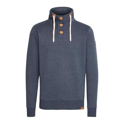 !Solid solid trip. Troyer felpa maglione pullover da uomo con chiusura a bottone, taglia: l, colore: grey melange (8236)