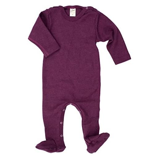 Lilano, body intero / tuta, 70% lana (kbt), 30% seta, 210 g/m², bacca, 12 mesi