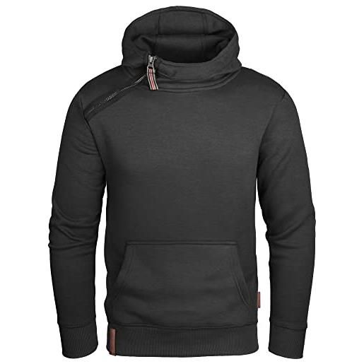 Grin&Bear felpa con cappucio uomo hoodie con cerniera ad angolo, blu navy, xl, gec435
