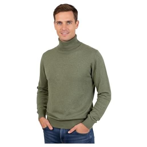 Marenza dolcevita uomo misto cashmere maglione manica lunga made in italy (it, testo, l, regular, regular, beige chiaro)